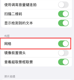 成安苹果手机维修网点分享iPhone如何开启九宫格构图功能 