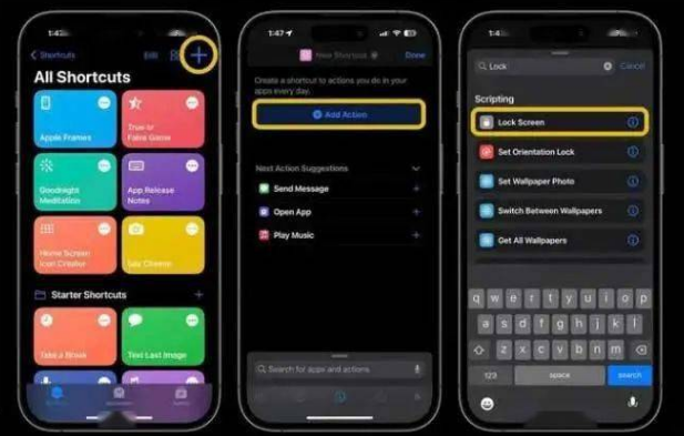 成安苹果14锁屏维修店分享iPhone14升级iOS16.4后如何创建锁屏快捷方式 