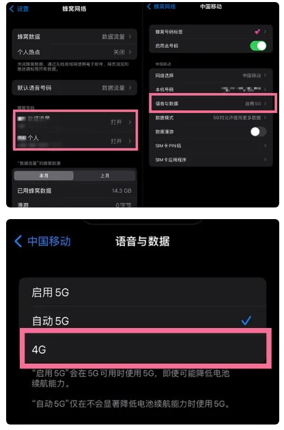 成安苹果手机维修分享iPhone14如何切换4G/5G? iPhone14 5G网络切换方法 