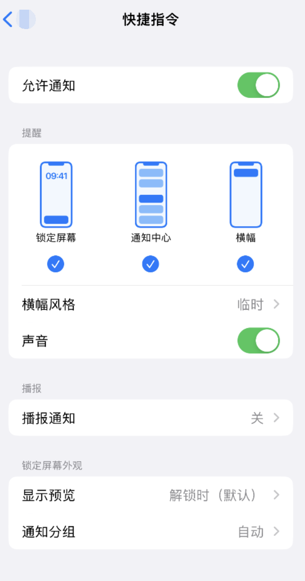 成安苹果手机维修分享如何在 iPhone 上关闭快捷指令通知 