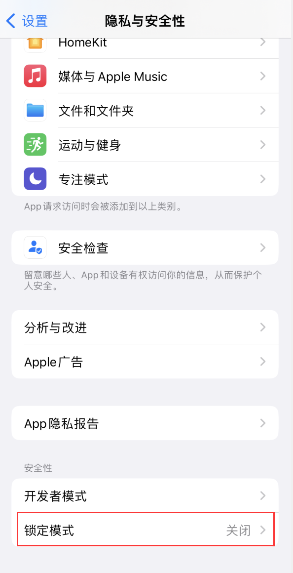 成安苹果手机维修分享iOS 16 “锁定模式”是什么 