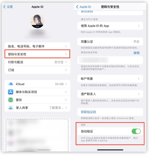 成安苹果手机维修分享iOS 16 自动验证功能开启方法 